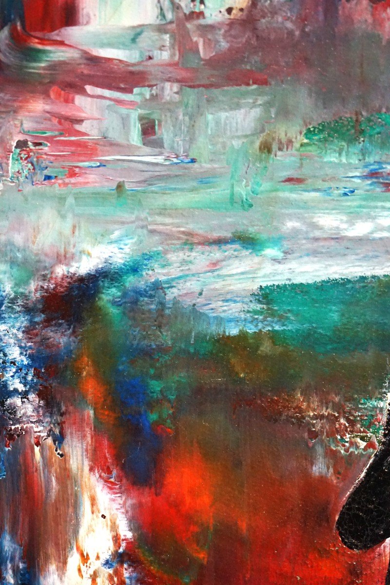 POUCETTE DE SAINT GERMAIN / LE PETIT ÂNE / huile sur papier-photo-1