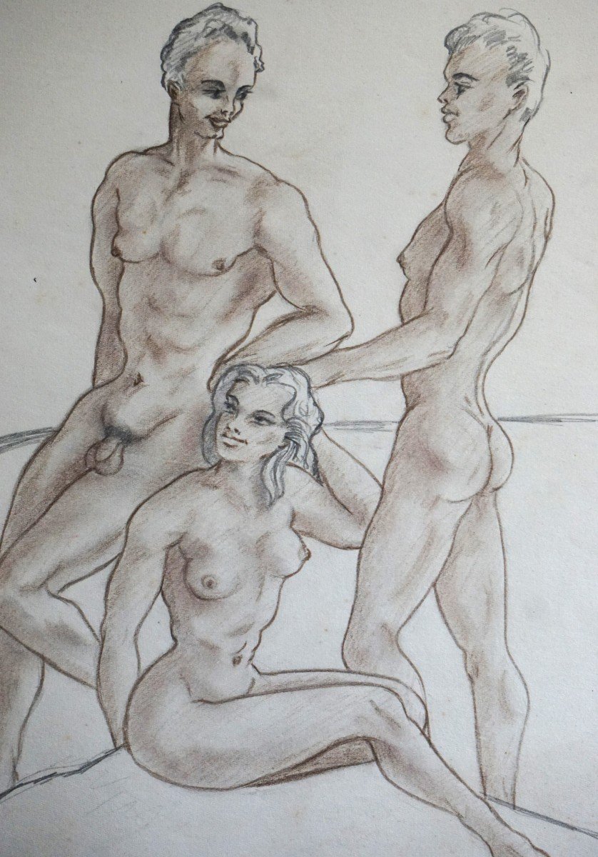Academic Trio 1950s  / G. Moscot / Drawing-photo-2