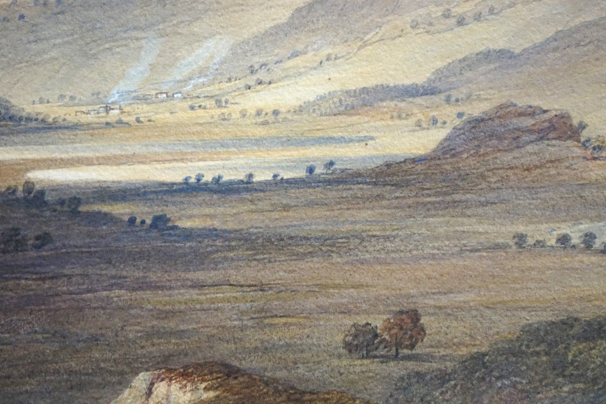 English School 1857 / Charles F. Buckley (1812-1869) / Lake District Uk / Watercolor And Gouache-photo-4