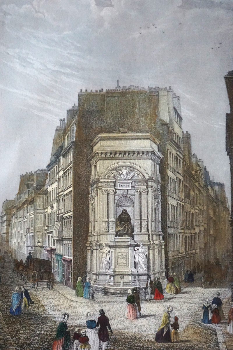 FONTAINE MOLIÈRE /PARIS / CIRCA 1850 / eau forte -photo-2