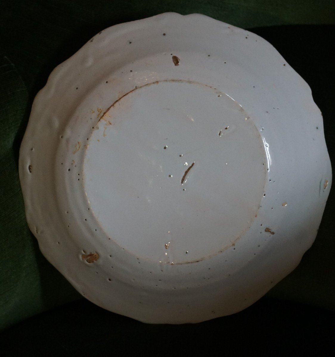 18th Century Plate / Rouen Earthenware / Fleur De Lys-photo-2