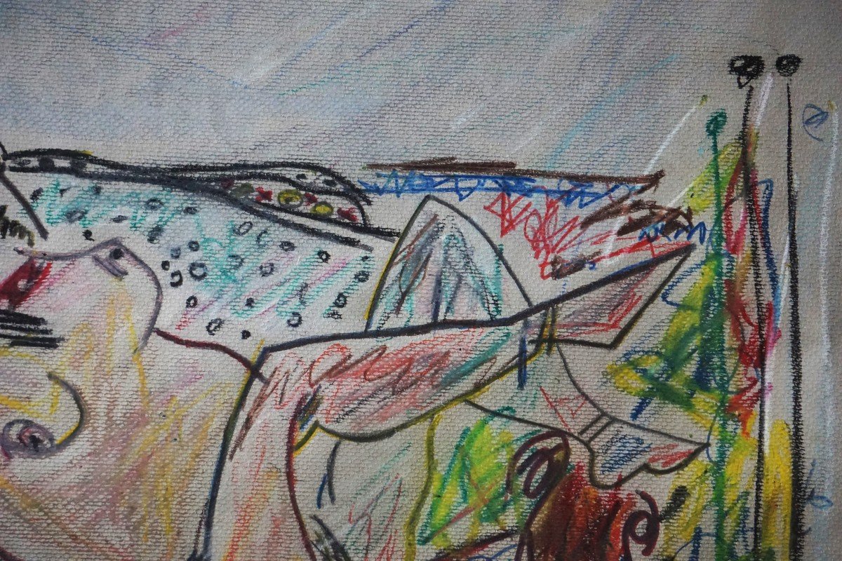 Lying Woman / Santiago Cogorno (1915-2001) / Drawing-photo-2
