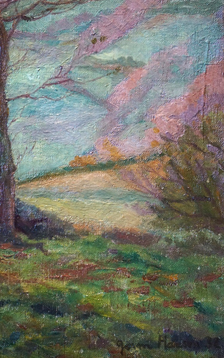 Cantal - Auvergne / Gorm Hansen (1886-1952) / Auvergnat Landscape / Oil On Canvas-photo-2