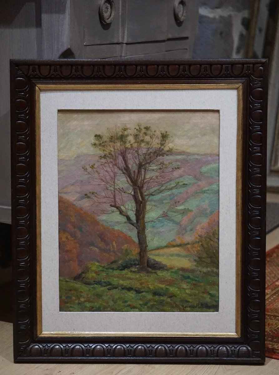 Cantal - Auvergne / Gorm Hansen (1886-1952) / Auvergnat Landscape / Oil On Canvas-photo-5