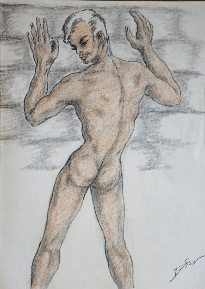 ART ET STYLE DES ANNEES 50  / G. SCOT / dessin / KUNST UND STIL DER 50ER JAHRE / Zeichnun 