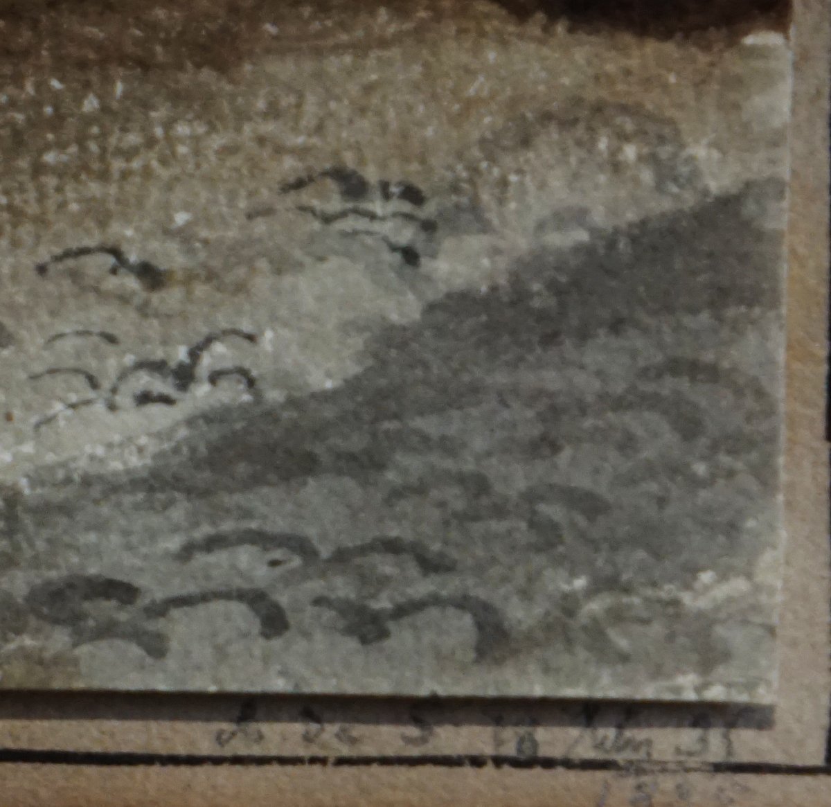 Pastoral Scene With Cows / Year 1835 / Gouache On Parchment-photo-1