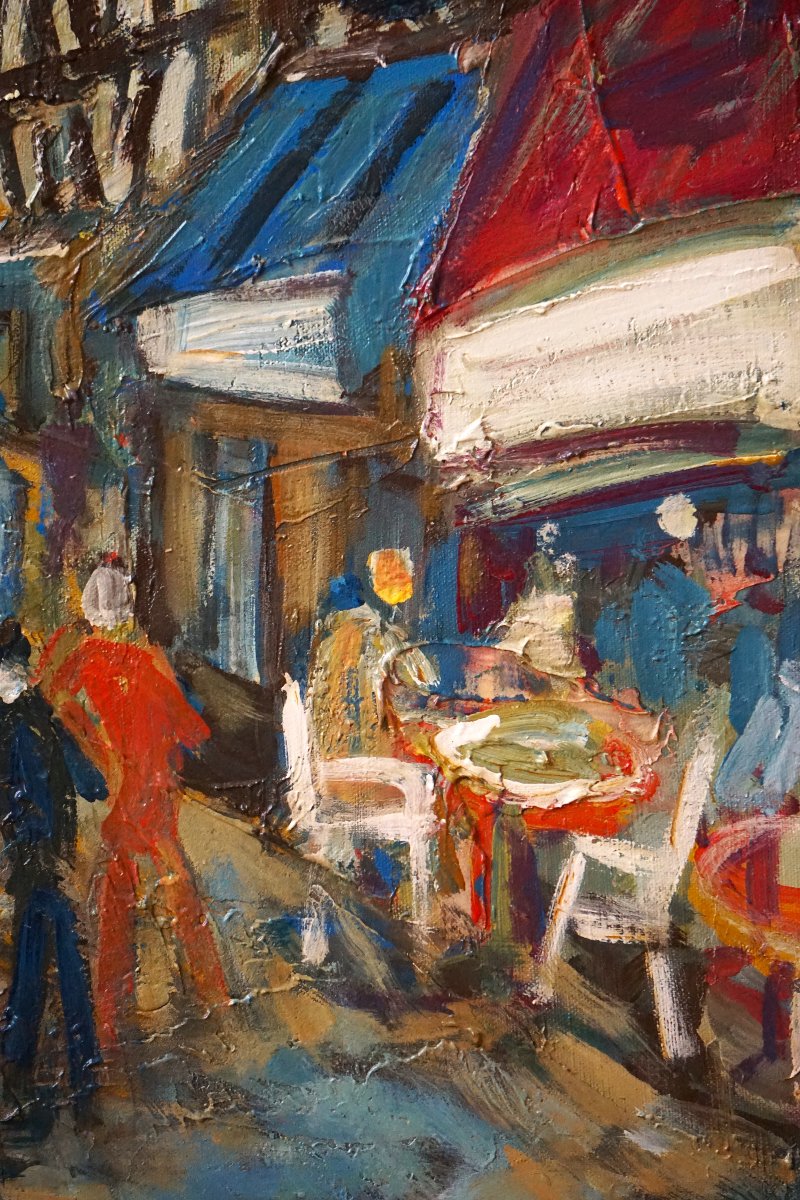Old Town Of Rouen / Normandy / Roland Dubuc (1924-1998) / Oil On Canvas-photo-2