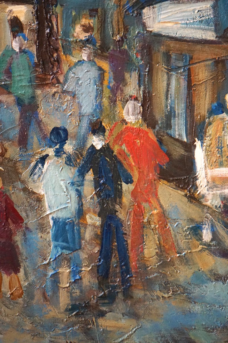 Old Town Of Rouen / Normandy / Roland Dubuc (1924-1998) / Oil On Canvas-photo-6