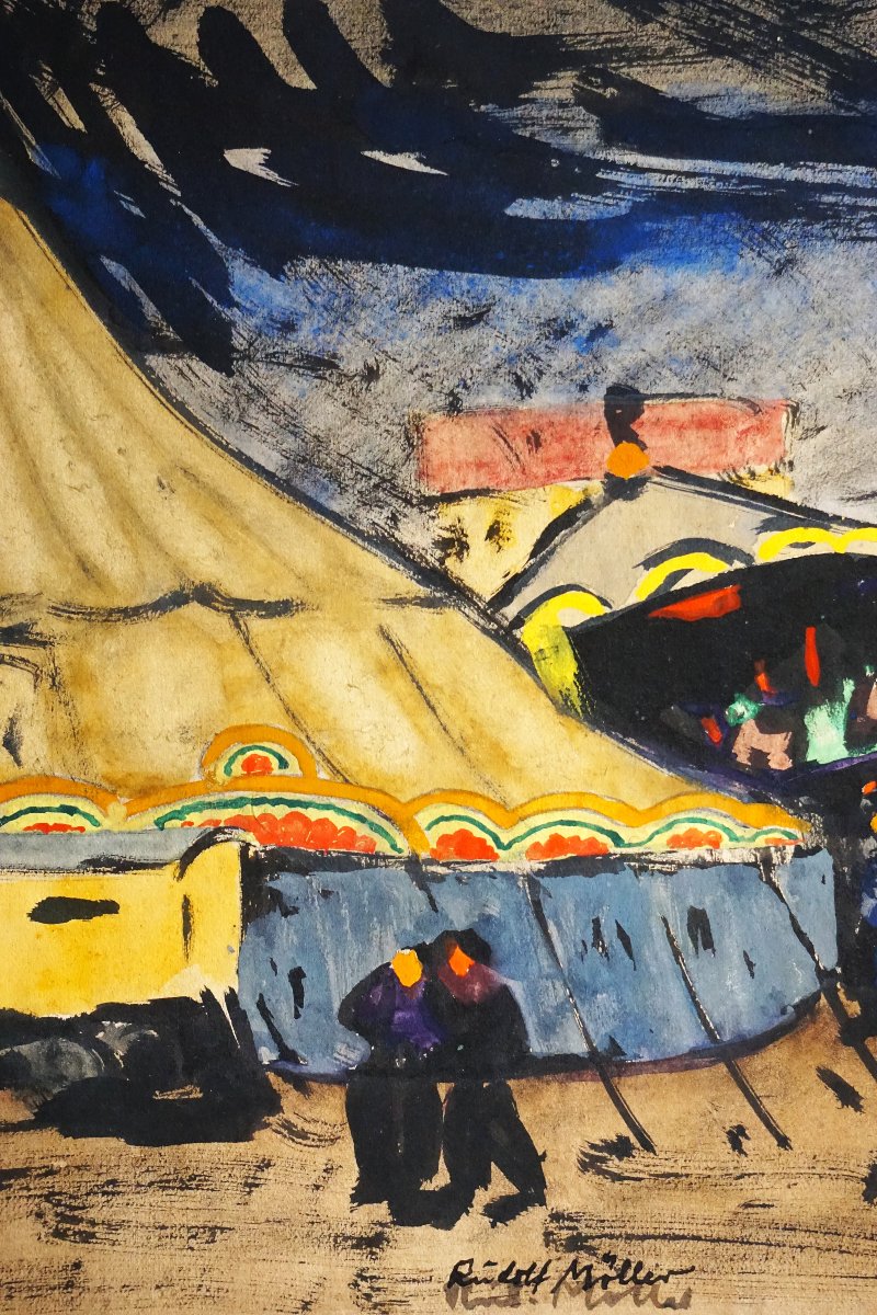 EXPRESSIONNISME ALLEMAND / VERS 1920 / RUDOLF  MÖLLER / DEUTSCHER EXPRESSIONISMUS / LE CIRQUE -photo-3