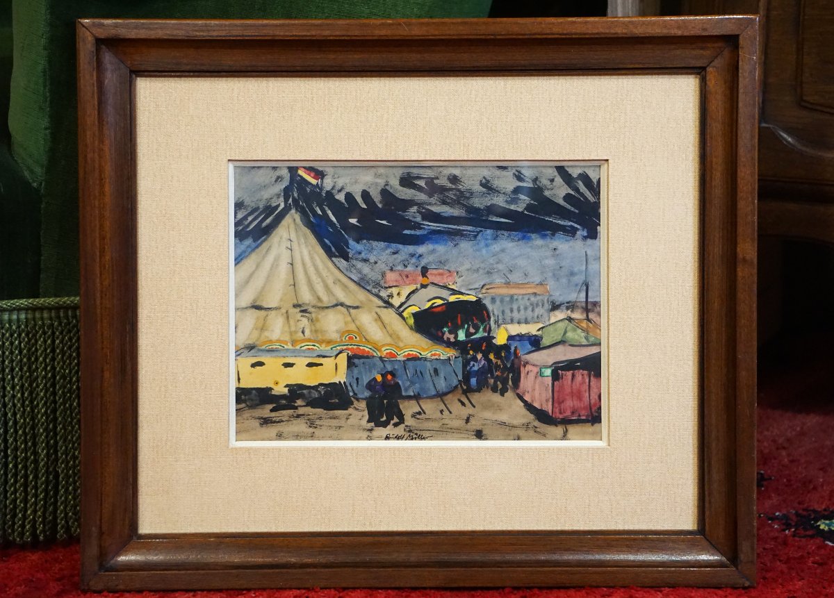 EXPRESSIONNISME ALLEMAND / VERS 1920 / RUDOLF  MÖLLER / DEUTSCHER EXPRESSIONISMUS / LE CIRQUE -photo-1