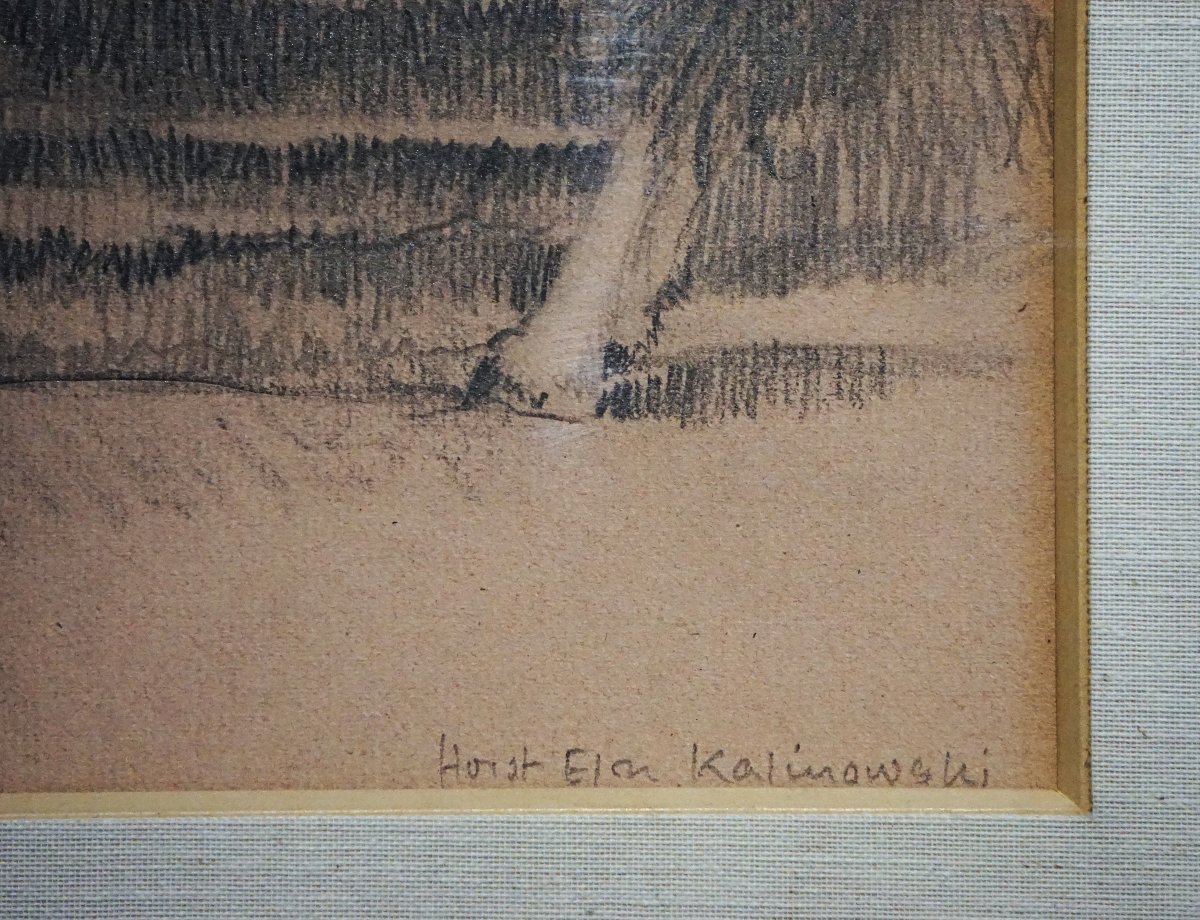 CAVALIERS / HORST EGON KALINOWSKI (1924-2013) /ECOLE ALLEMANDE/ fusain / REITER/DEUTSCHE SCHULE-photo-2