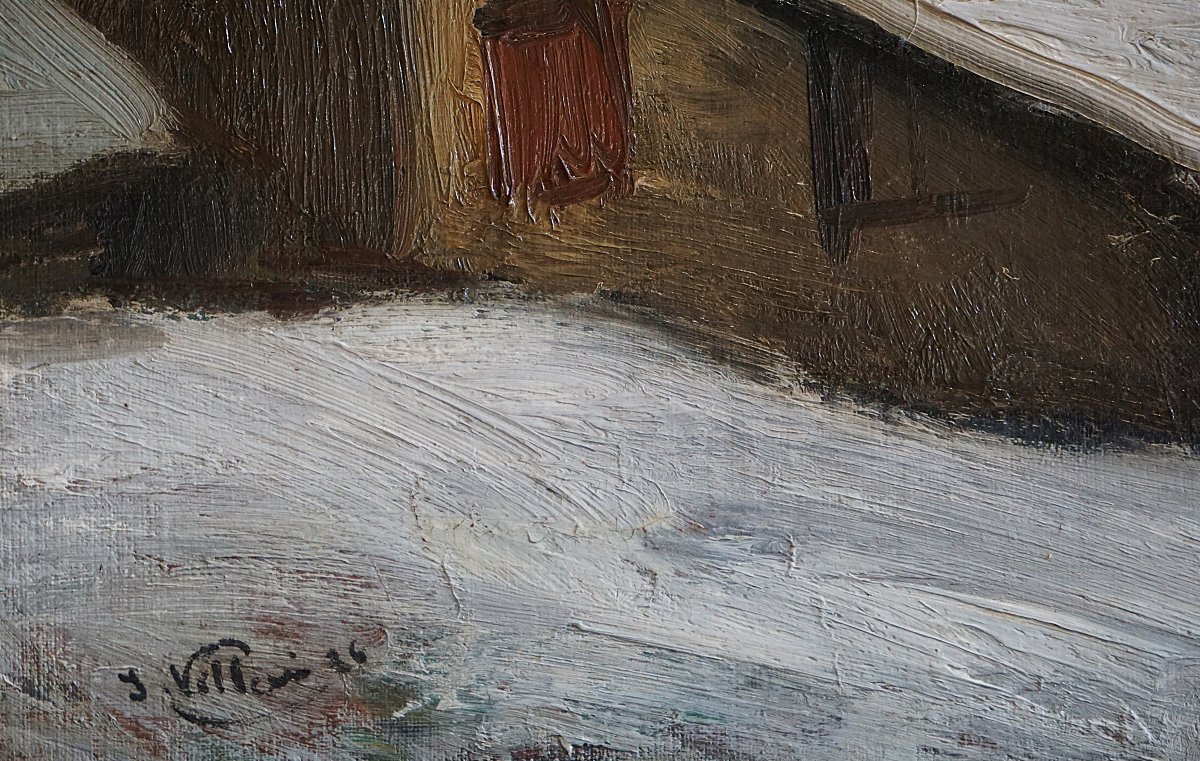 Jean Villeri (1896–1982) / Provence / Year 1926 / Haut-de-cagnes Under The Snow-photo-4