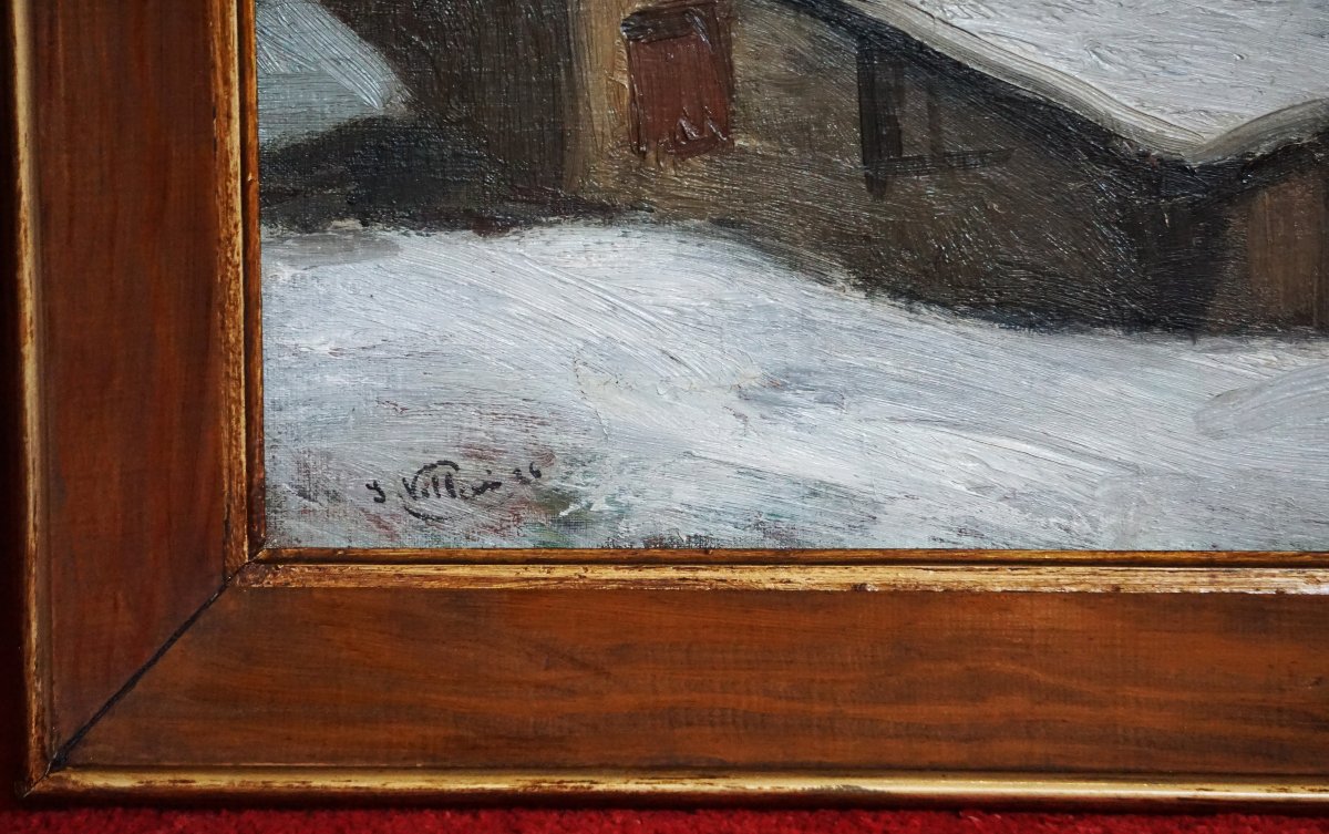 Jean Villeri (1896–1982) / Provence / Year 1926 / Haut-de-cagnes Under The Snow-photo-8