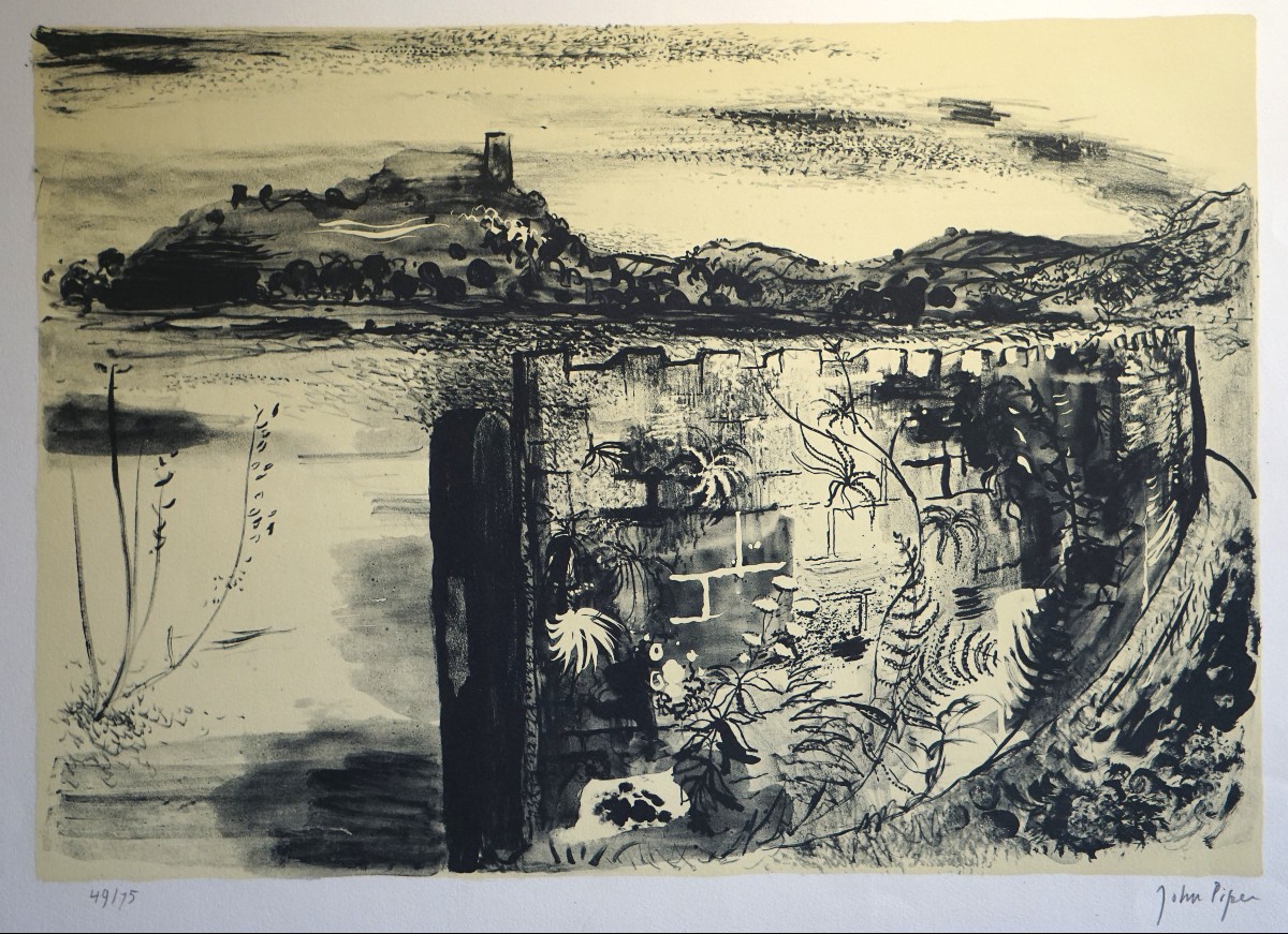 John Piper (1903-1992) / Castle Circa 1955 / Original Signed And Numbered Lithograph