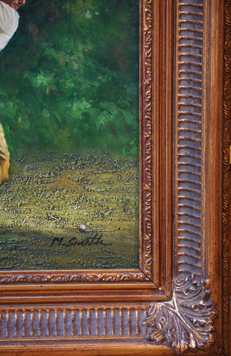 English School / Golfer / Oil On Panel / Mid-20th Century-photo-3