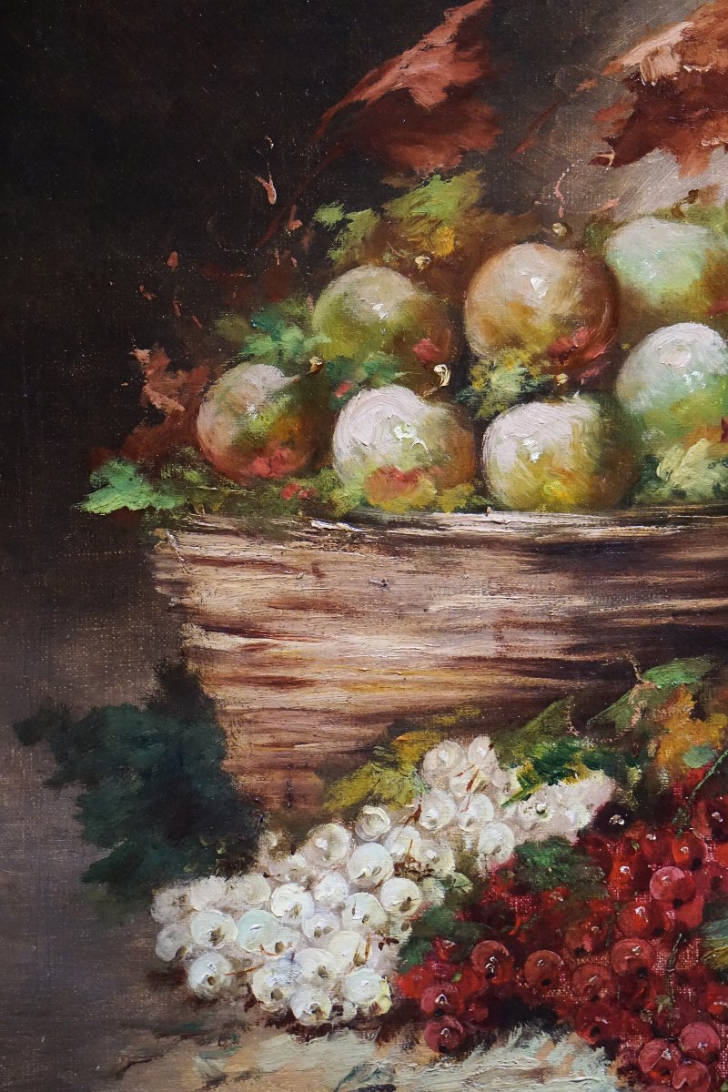 Alfred Ruby (1849-1909) / Late 19th Century / Still Life With Fruit / Oil On Canvas-photo-3