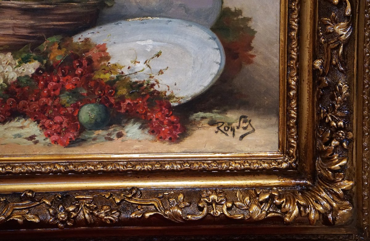 Alfred Ruby (1849-1909) / Late 19th Century / Still Life With Fruit / Oil On Canvas-photo-1