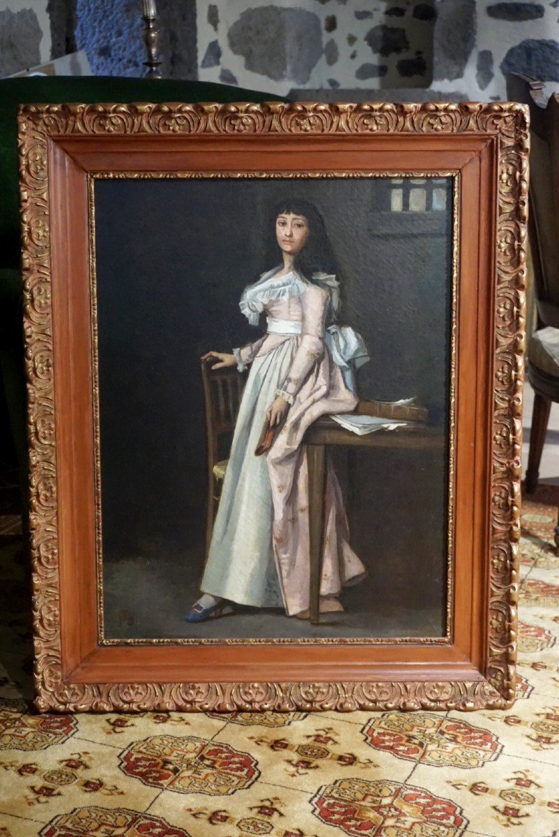 The Last Hours Of Captivity – Mme Manon Roland / Late 19th Century / After Jagoupil (1839–1883)-photo-3