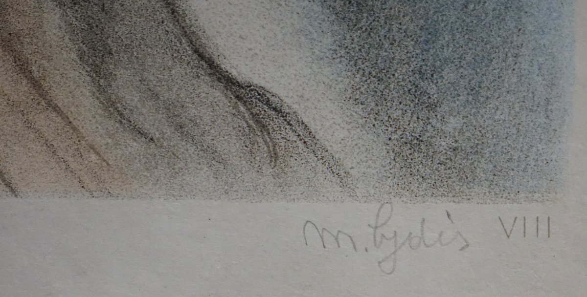 MARIETTE LYDIS (1887-1970) – JEUNE FILLE -lithographie numérotée et signée-1938-photo-2