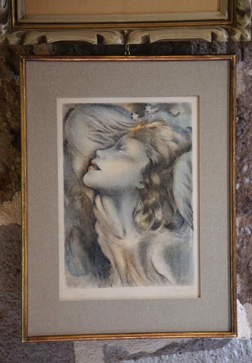 MARIETTE LYDIS (1887-1970) – JEUNE FILLE -lithographie numérotée et signée-1938-photo-6