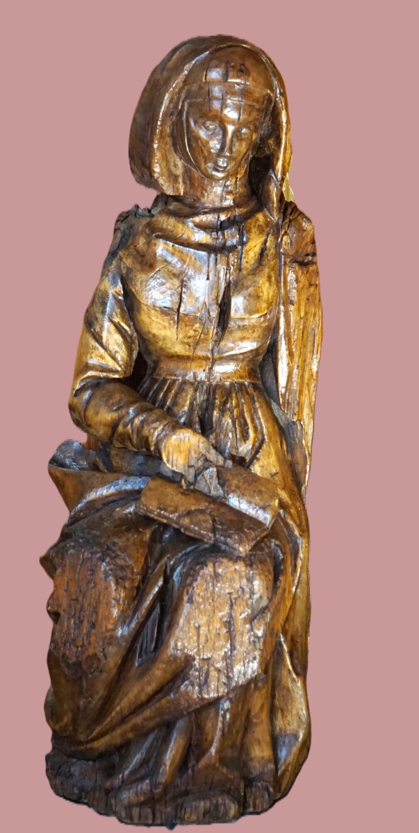 SCULPTURE-RELIQUAIRE DE SAINTE ANNE ENSEIGNANTE - Vallée du Rhône, XV-XVIᵉ s-photo-5