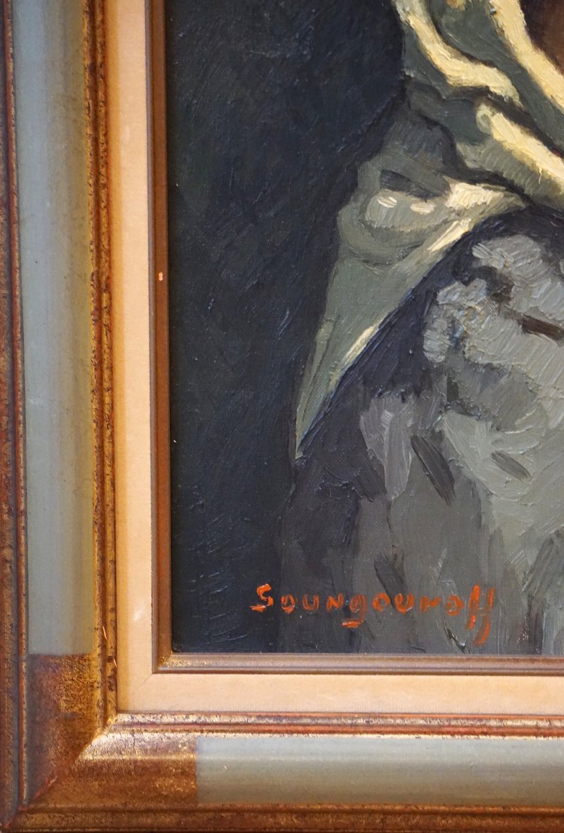 MATERNITÉ / ANATOLA SOUNGOUROFF  (1911-1982) / huile sur toile -photo-2