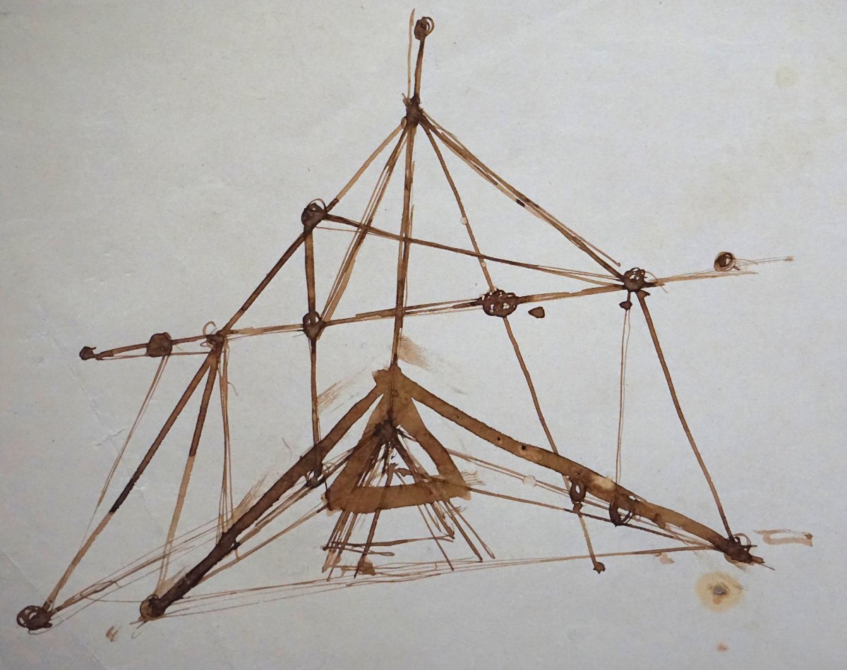 PAVEL TCHELITCHEW  (1898–1957) / ÉTUDE DE PERSPECTIVE / encre sur papier-photo-2