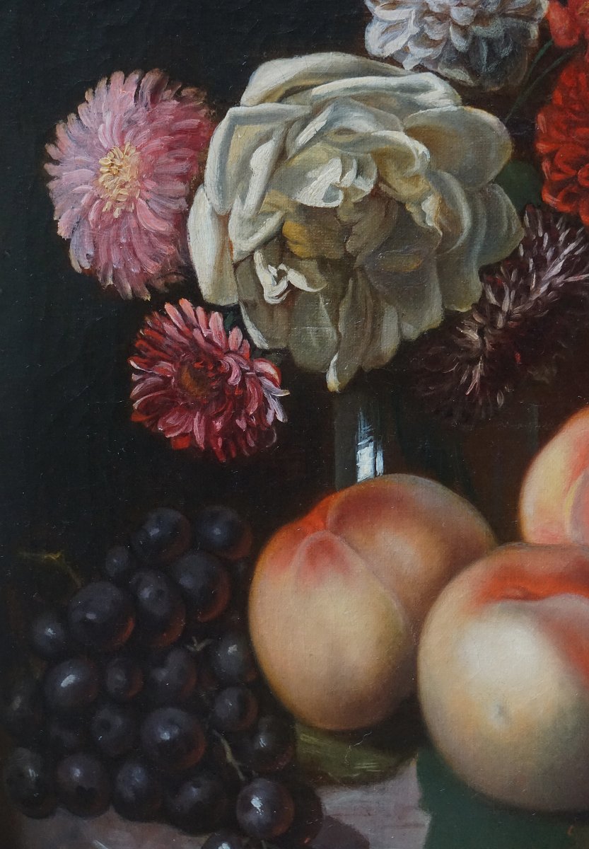 Circa 1850 / Still Life / French School / Oil On Canvas-photo-4
