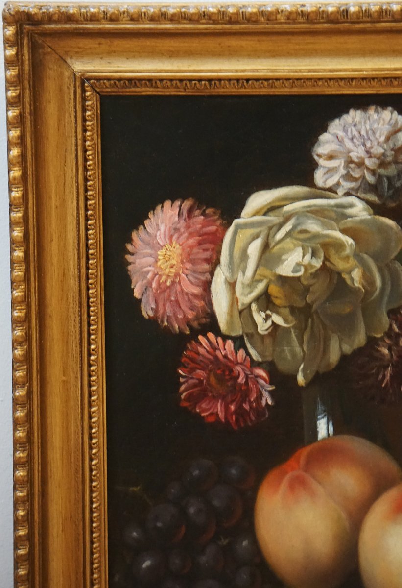 Circa 1850 / Still Life / French School / Oil On Canvas-photo-3