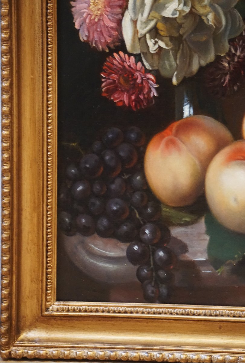 Circa 1850 / Still Life / French School / Oil On Canvas-photo-4