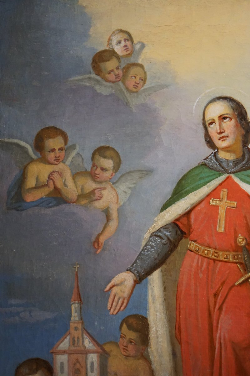 Apotheosis Of Saint Louis King Of France / Circa 1860 / Oil On Canvas-photo-2