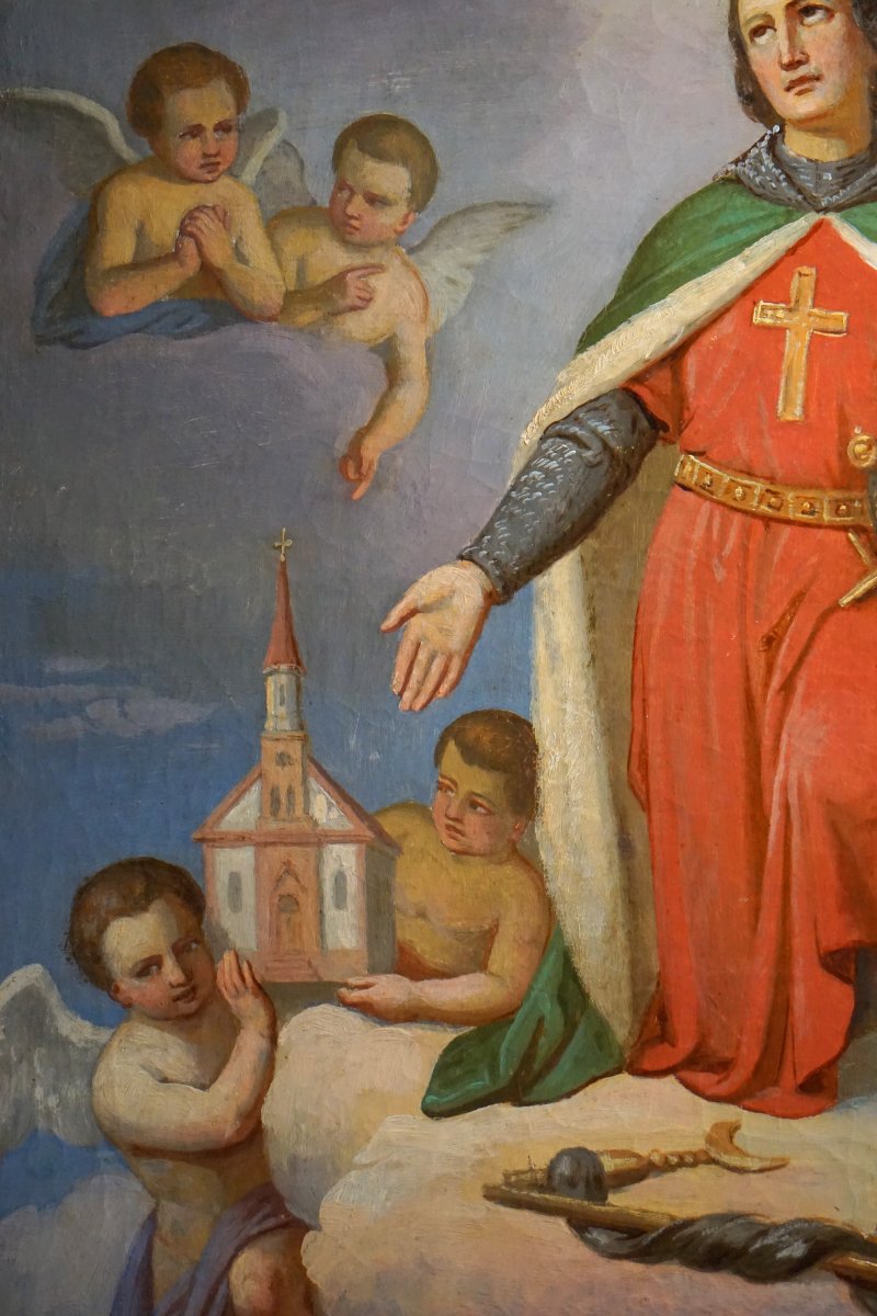 Apotheosis Of Saint Louis King Of France / Circa 1860 / Oil On Canvas-photo-3