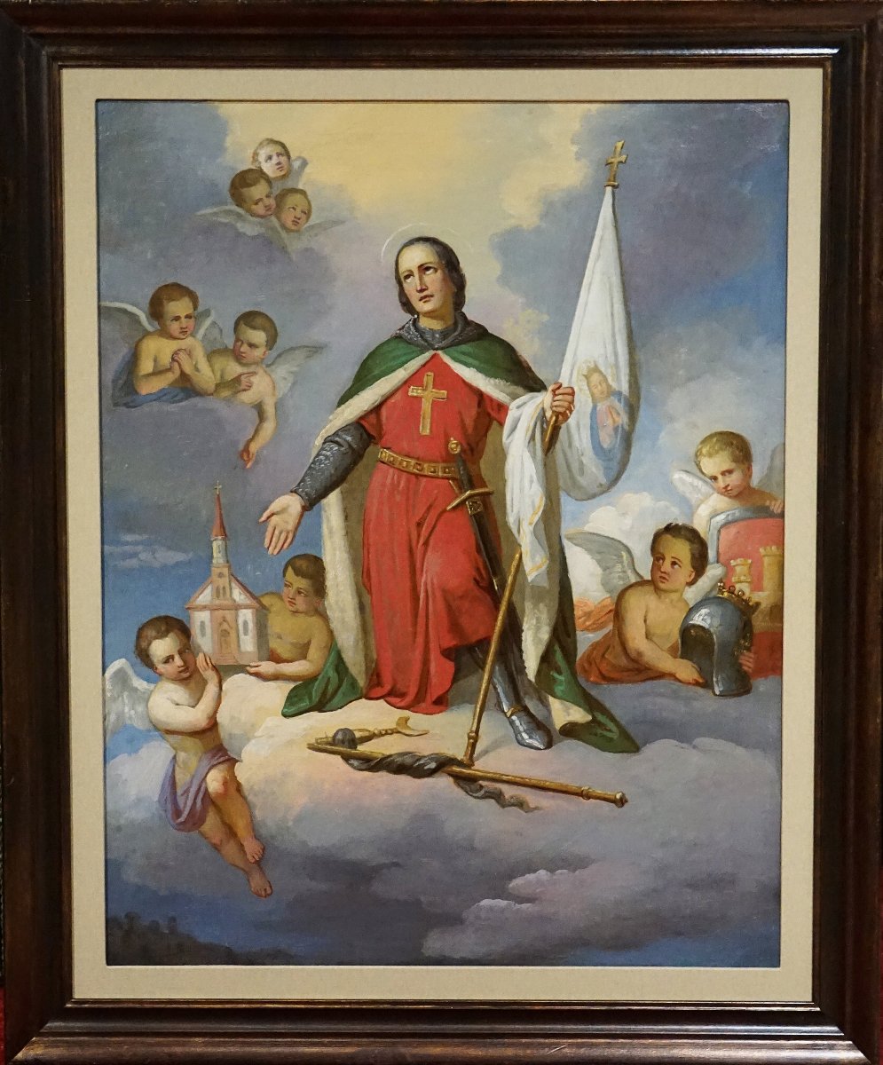 Apotheosis Of Saint Louis King Of France / Circa 1860 / Oil On Canvas-photo-4