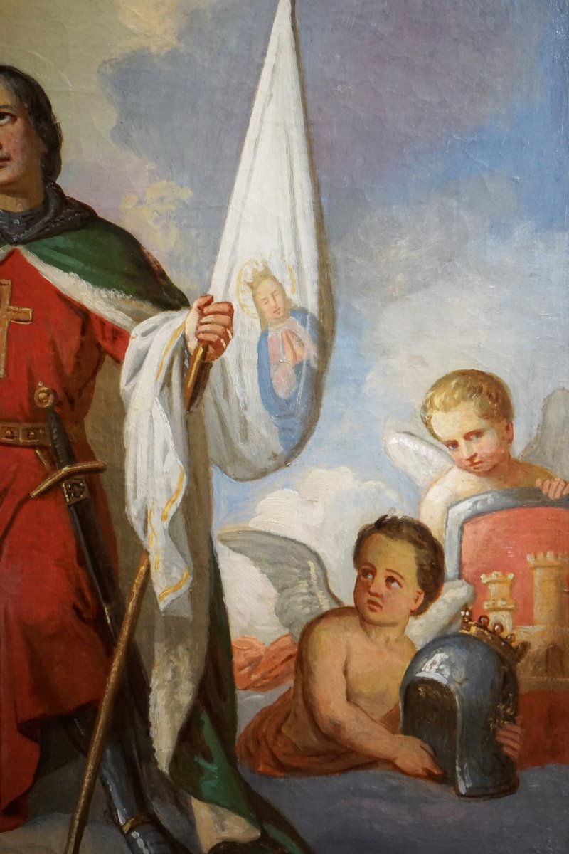 Apotheosis Of Saint Louis King Of France / Circa 1860 / Oil On Canvas-photo-1