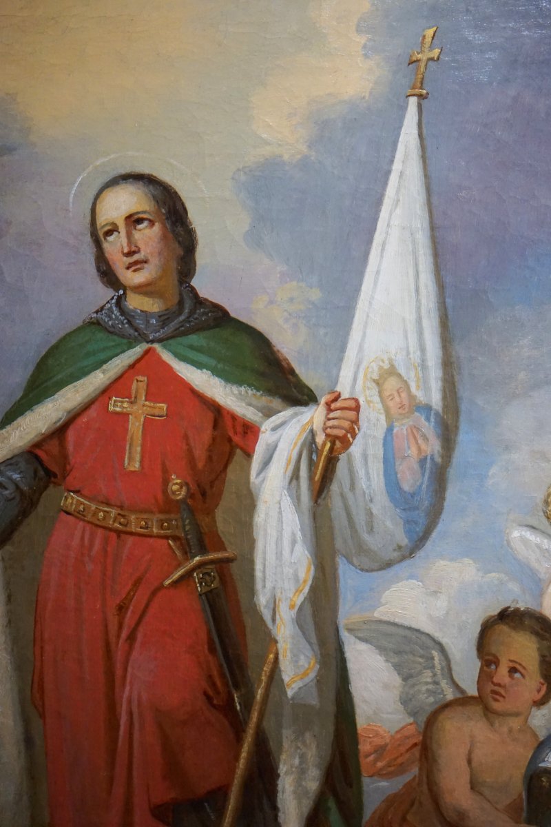 Apotheosis Of Saint Louis King Of France / Circa 1860 / Oil On Canvas-photo-2