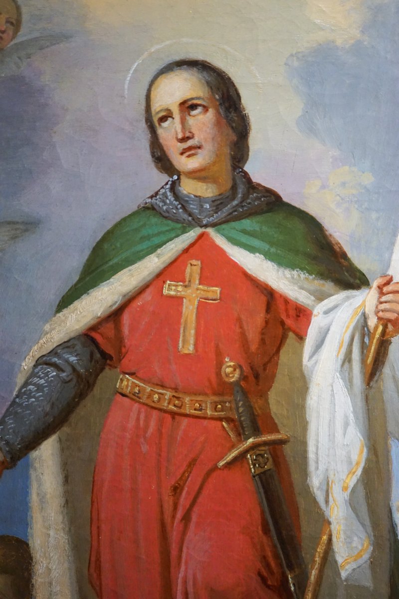 Apotheosis Of Saint Louis King Of France / Circa 1860 / Oil On Canvas-photo-3