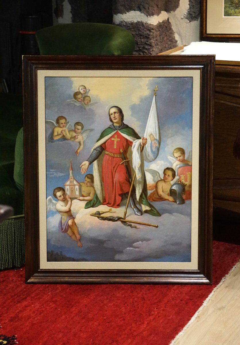 Apotheosis Of Saint Louis King Of France / Circa 1860 / Oil On Canvas-photo-5