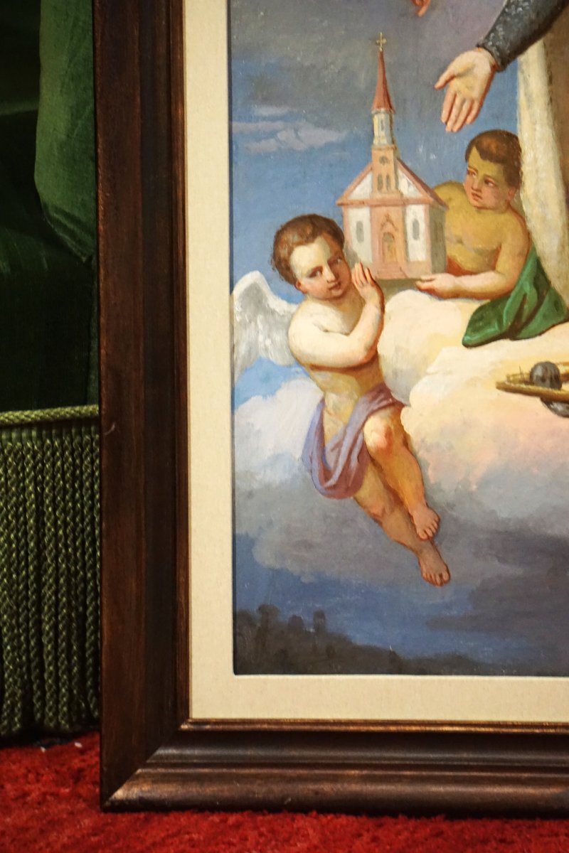 Apotheosis Of Saint Louis King Of France / Circa 1860 / Oil On Canvas-photo-6