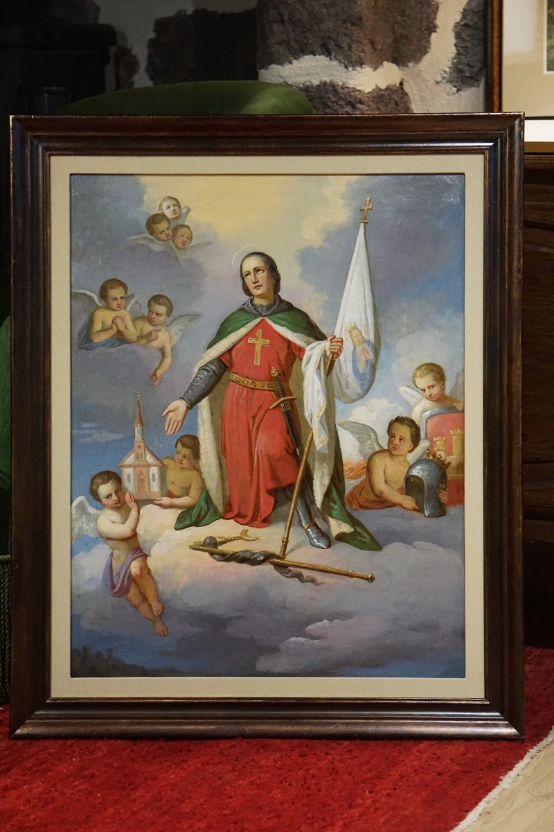 Apotheosis Of Saint Louis King Of France / Circa 1860 / Oil On Canvas-photo-7