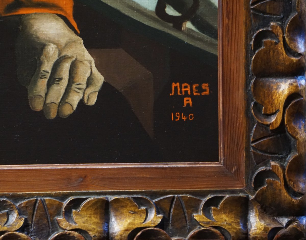 Marin, 1940 / Belgian Art / Flemish School / Oil On Canvas-photo-4