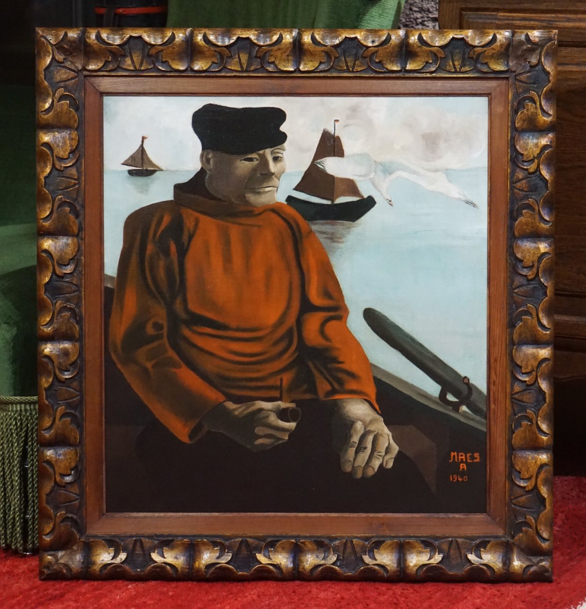 Marin, 1940 / Belgian Art / Flemish School / Oil On Canvas-photo-5