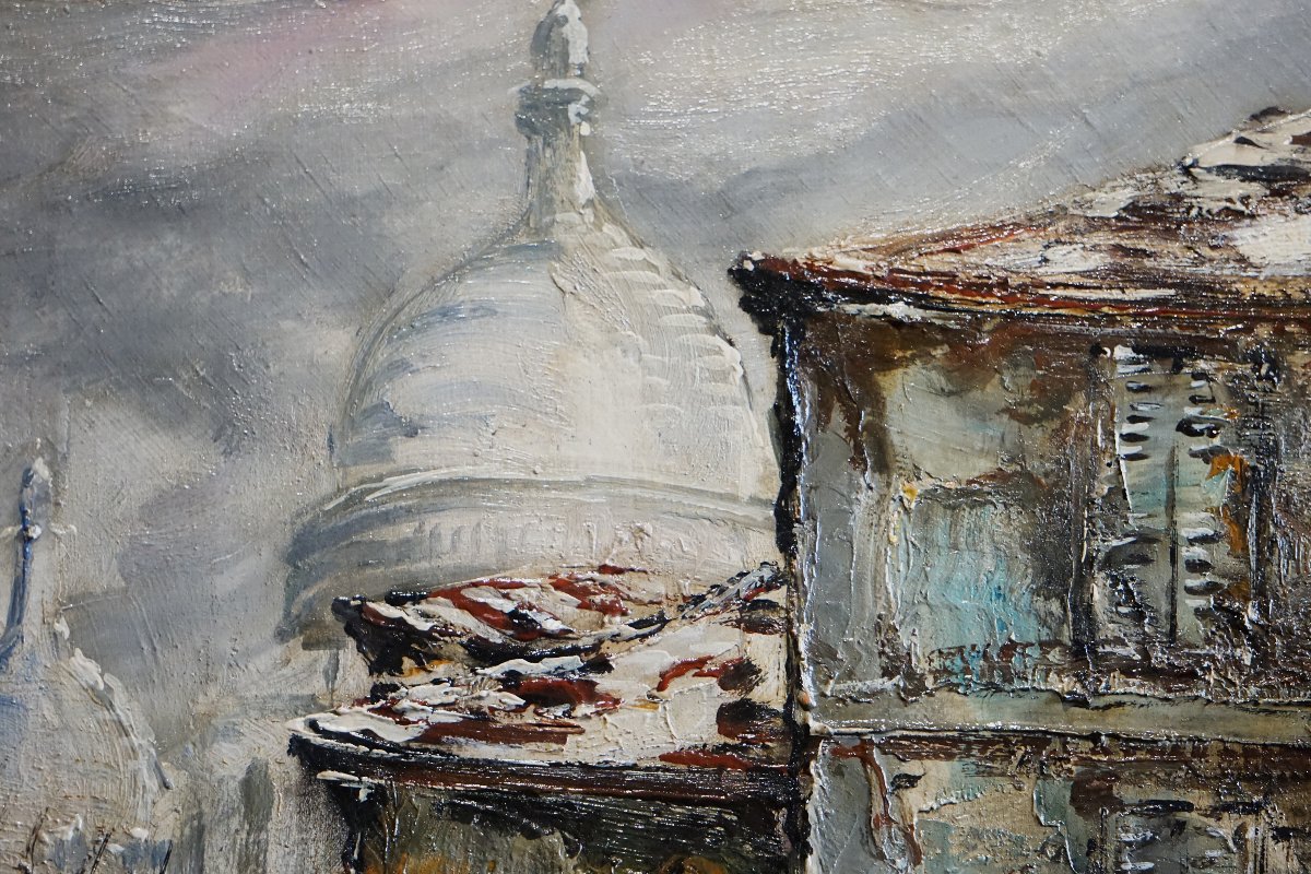 PARIS - MONTMARTRE / SAINT PIERRE / RAYMOND BESSE (1899-1969) / huile sur toile-photo-4