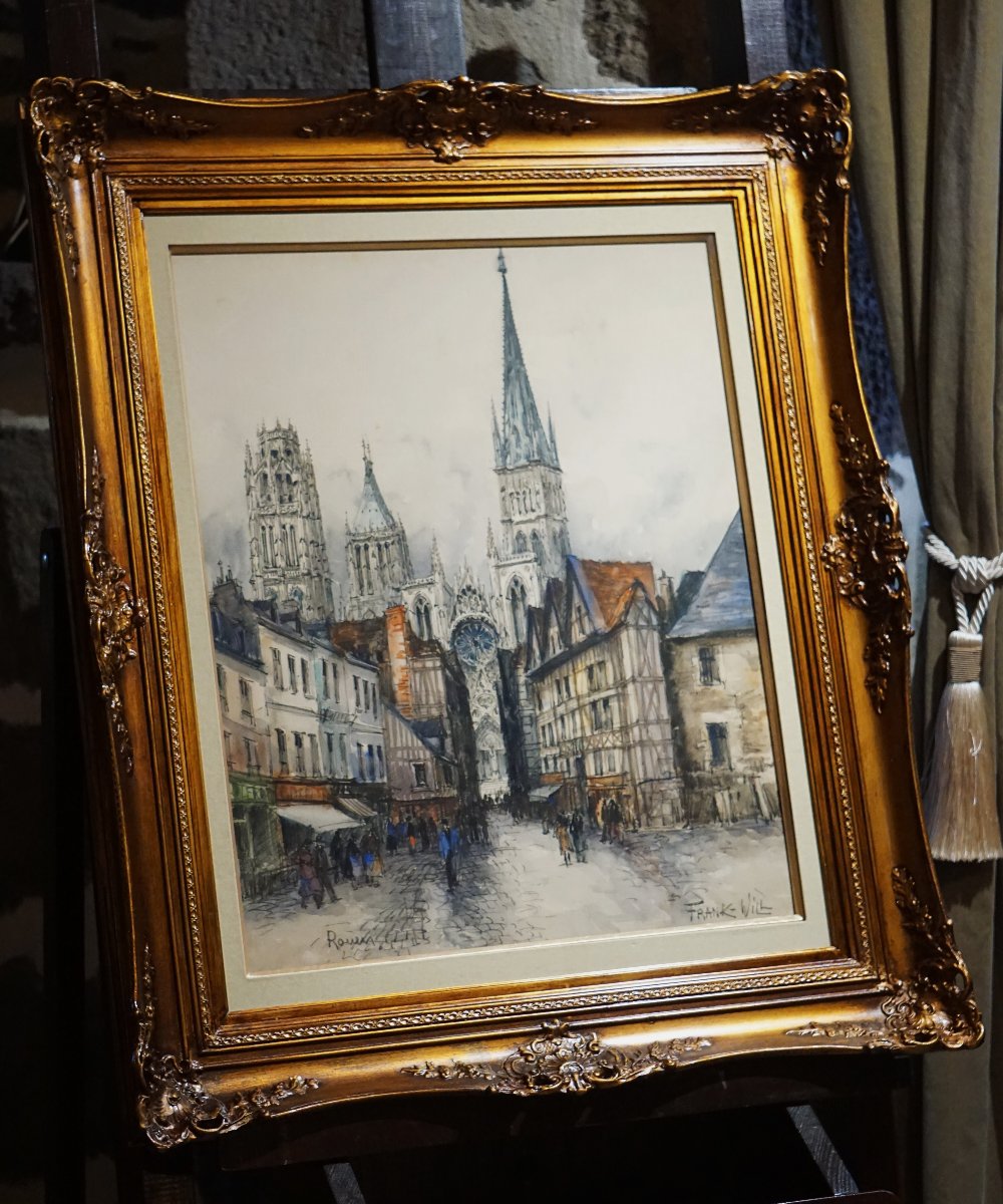 Rouen Cathedral / Normandy / Frank Will (1900–1951) / Circa 1930 / Watercolor-photo-5