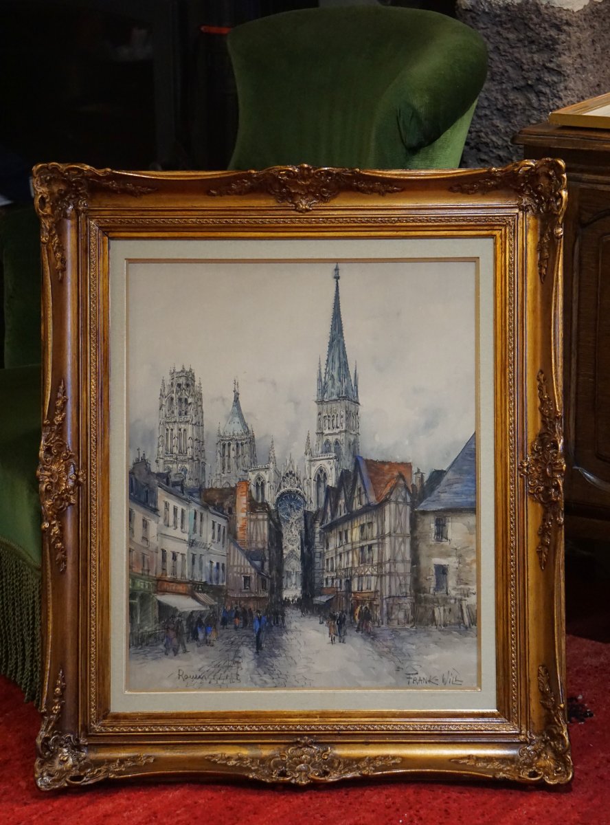 Rouen Cathedral / Normandy / Frank Will (1900–1951) / Circa 1930 / Watercolor-photo-6