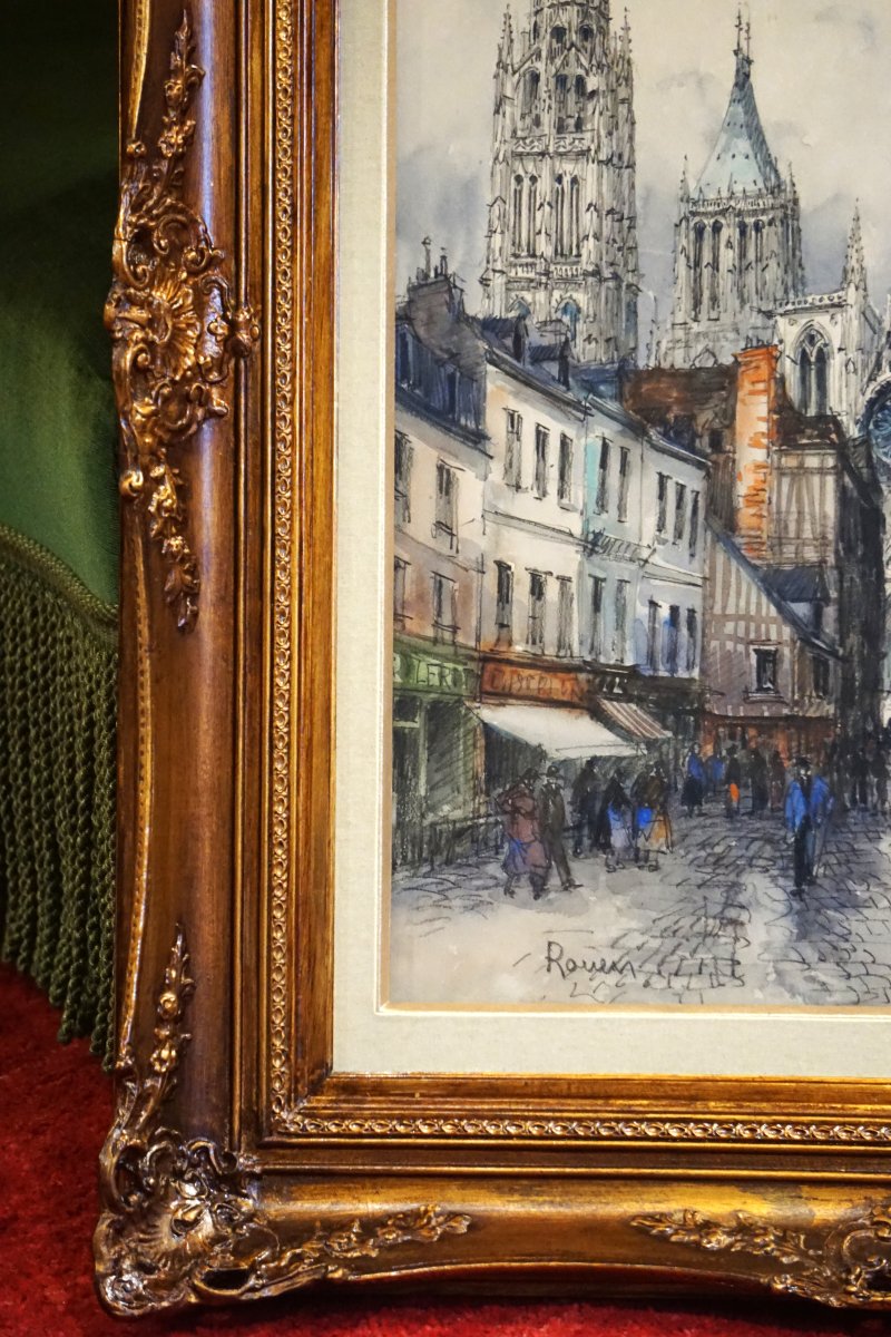 Rouen Cathedral / Normandy / Frank Will (1900–1951) / Circa 1930 / Watercolor-photo-7
