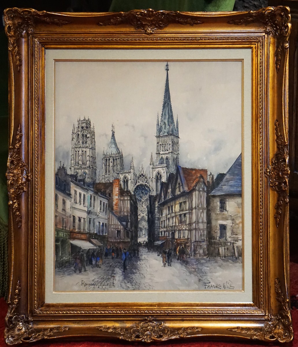 Rouen Cathedral / Normandy / Frank Will (1900–1951) / Circa 1930 / Watercolor