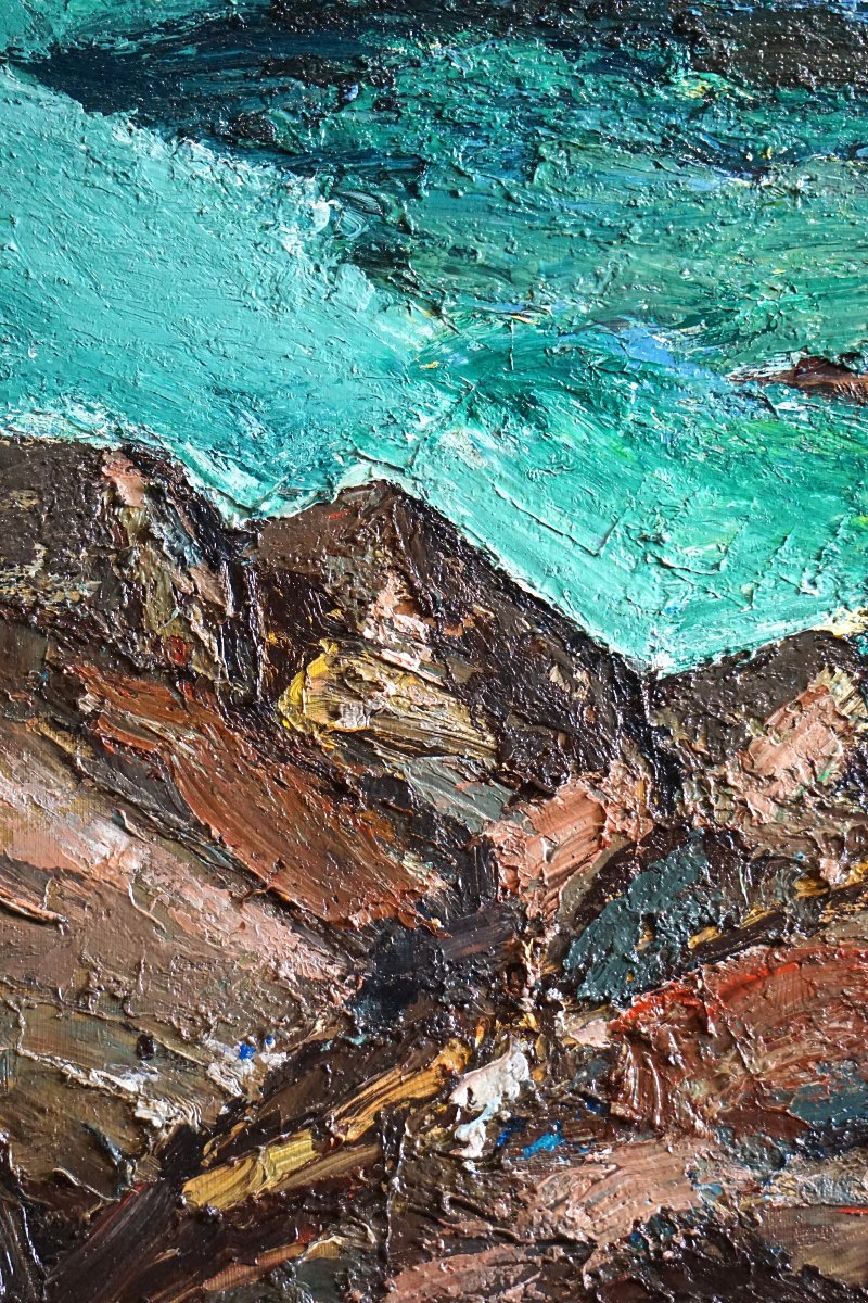 Telluric Composition / Mineral And Aquatic Landscape / Juan Luis Goenaga / Oil On Canvas-photo-3