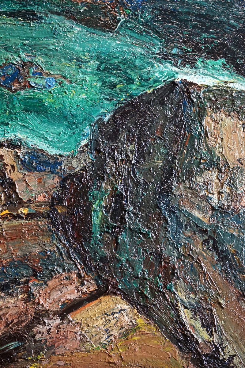 Telluric Composition / Mineral And Aquatic Landscape / Juan Luis Goenaga / Oil On Canvas-photo-2