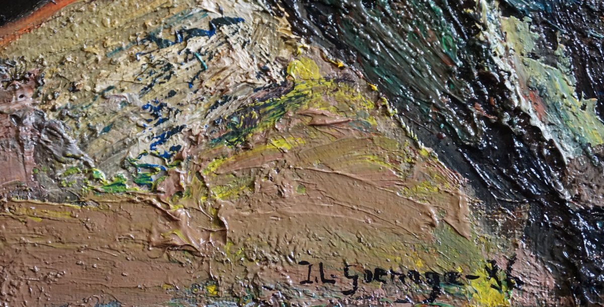 Telluric Composition / Mineral And Aquatic Landscape / Juan Luis Goenaga / Oil On Canvas-photo-4