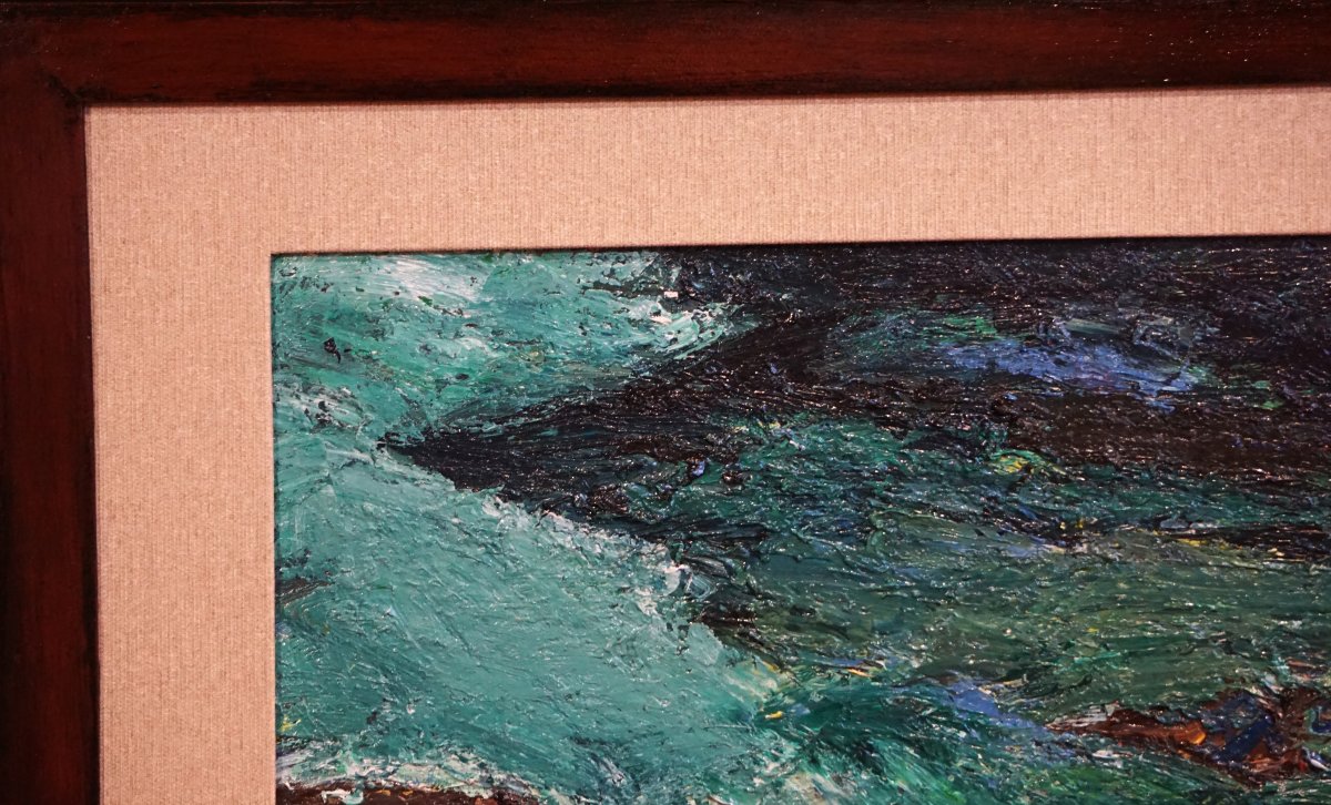 Telluric Composition / Mineral And Aquatic Landscape / Juan Luis Goenaga / Oil On Canvas-photo-7